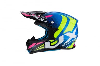 Moto přilba SCORPION VX-21 AIR XAGON modro/neonově žlutá 2