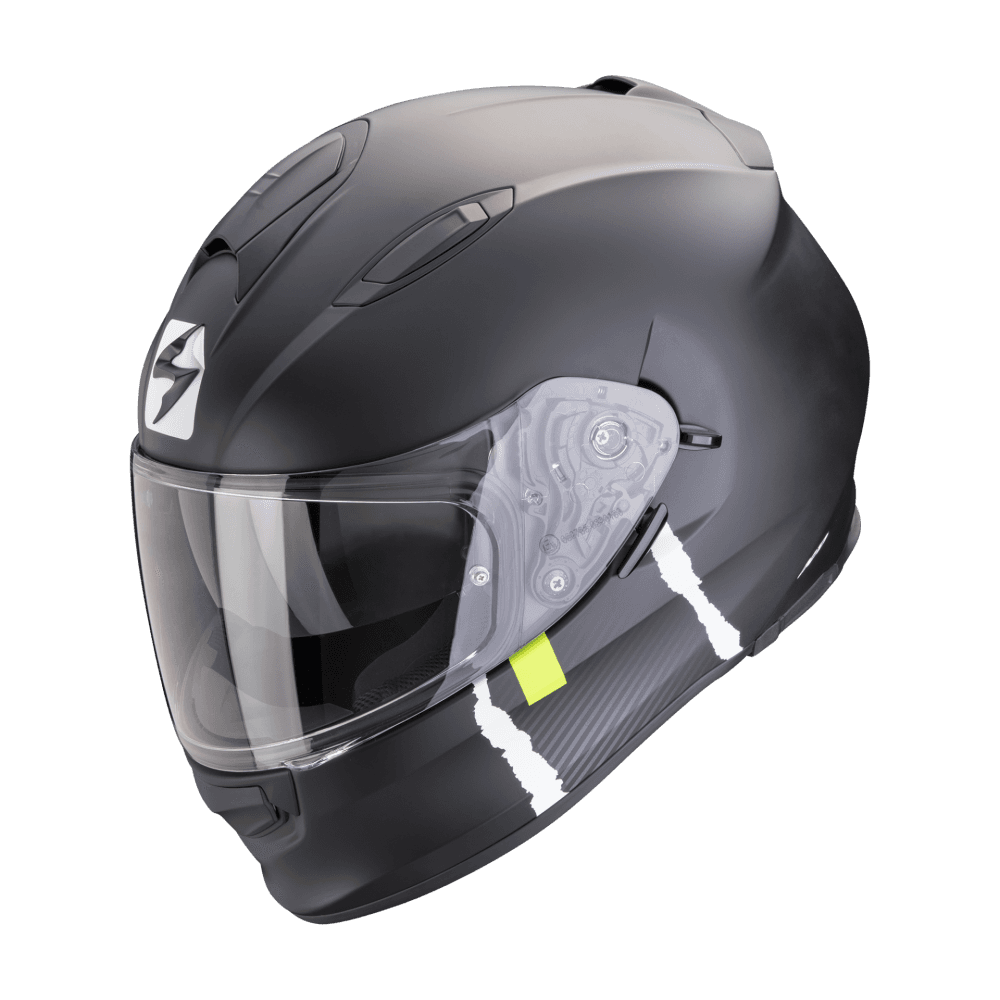 Moto přilba SCORPION EXO-491 CODE matná černo/stříbrná