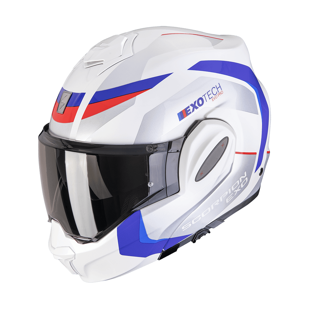 Moto přilba SCORPION EXO-TECH EVO PRO ACUTI bílo/modro/červená