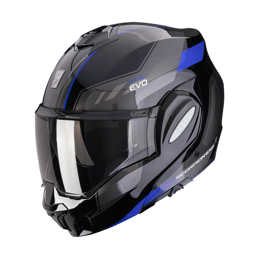 Moto přilba SCORPION EXO-TECH EVO SOCIUS černo/modrá