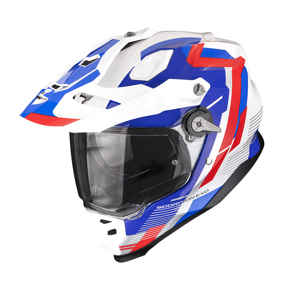 Moto přilba SCORPION ADF-9000 AIR PATROL bílo/modro/červená
