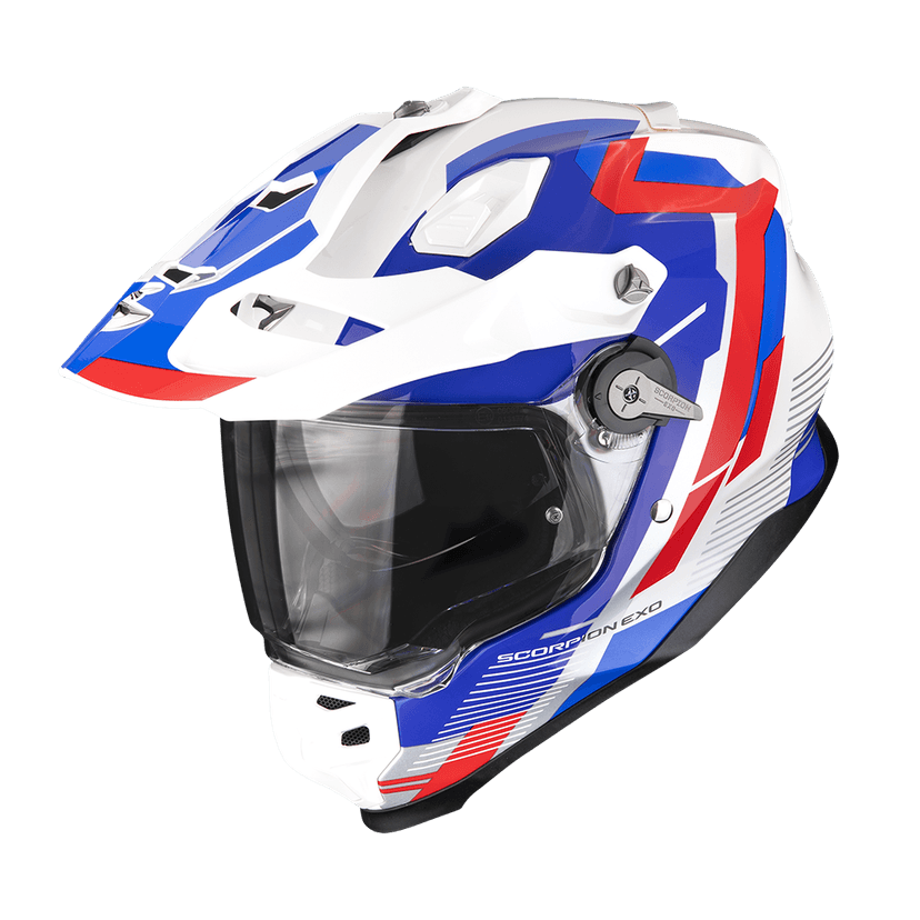 Moto přilba SCORPION ADF-9000 AIR PATROL bílo/modro/červená