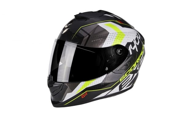 Moto přilba SCORPION EXO-1400 AIR TRIKA bílo/černo/neonově žlutá