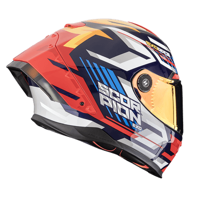 Moto přilba SCORPION EXO-RACE AIR KOBRA FIM2 modro/žluto/červená 3