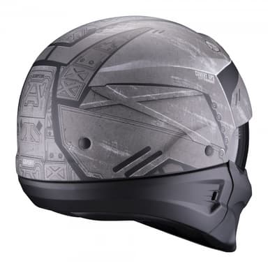 Moto přilba SCORPION EXO-COMBAT EVO INCURSION matná stříbrno/černá 3