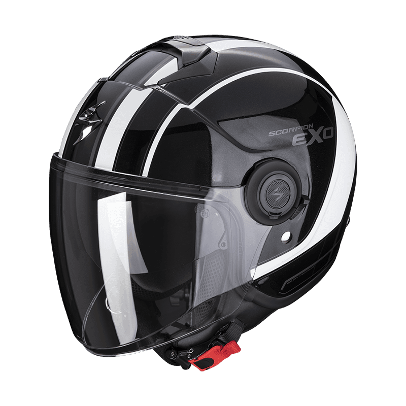 Moto přilba SCORPION EXO-CITY SCOOT metal černo/bílá