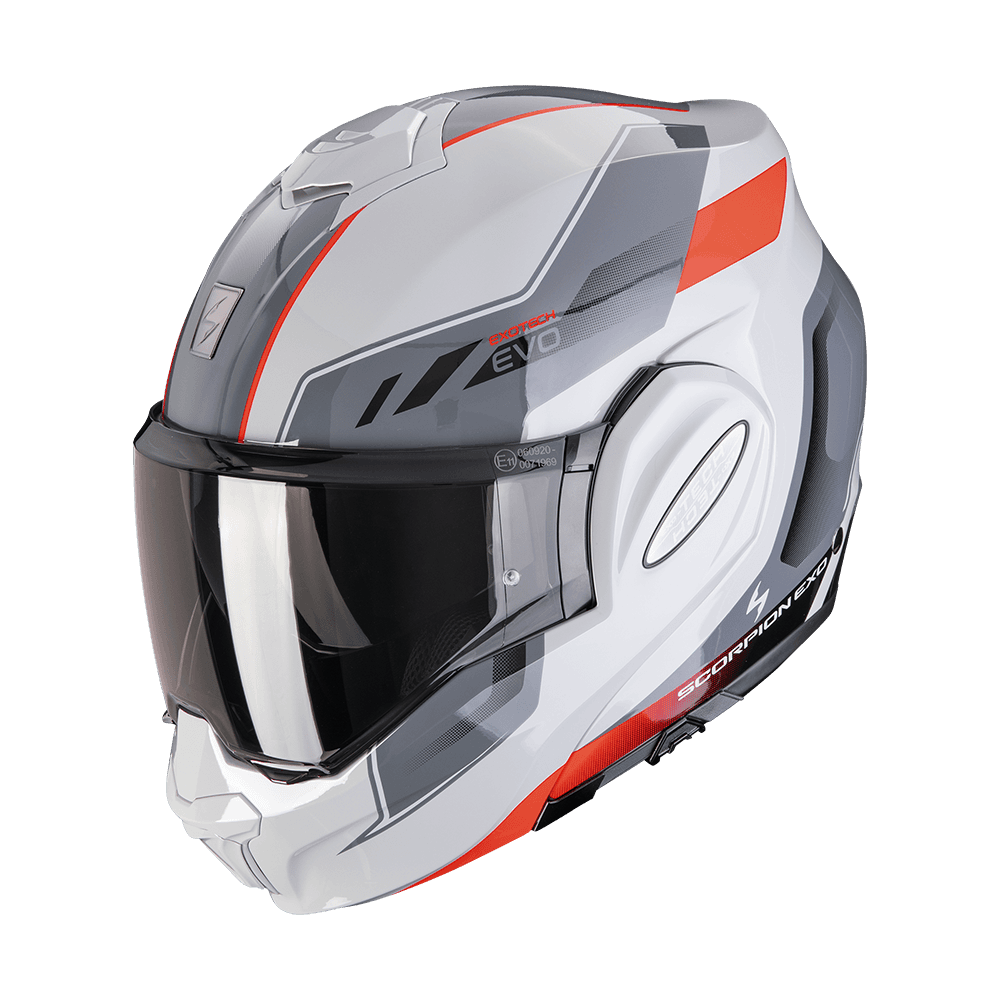 Moto přilba SCORPION EXO-TECH EVO SOCIUS šedo/červená