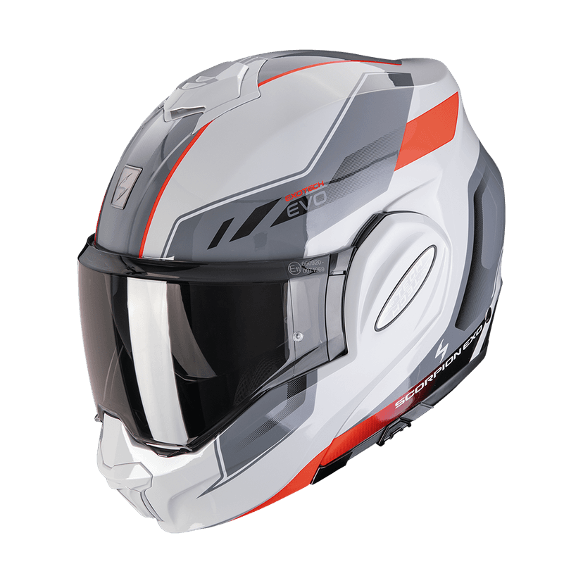 Moto přilba SCORPION EXO-TECH EVO SOCIUS šedo/červená