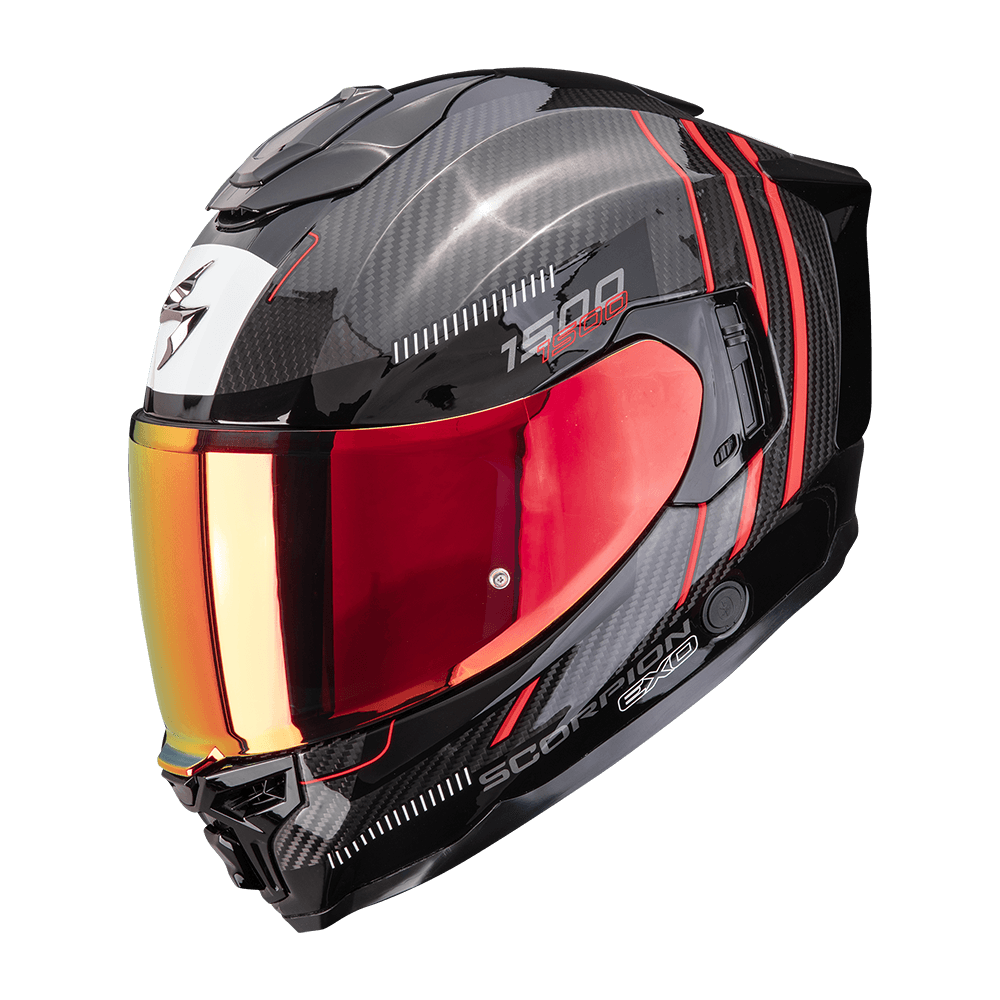 Moto přilba SCORPION EXO-1500 CARBON AIR ZITY černo/červená