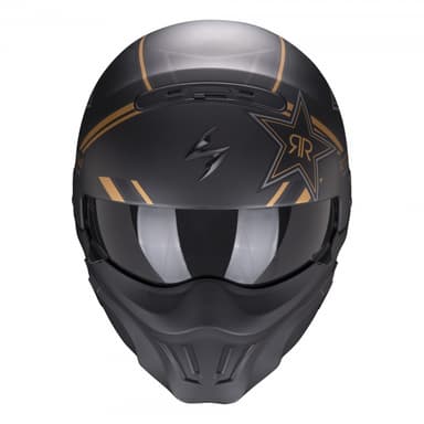 Moto přilba SCORPION EXO-COMBAT EVO ROCKSTAR zlatá 2