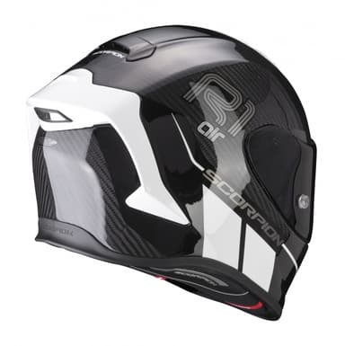 Moto přilba SCORPION EXO-R1 CARBON AIR CORPUS II černo/bílá 3