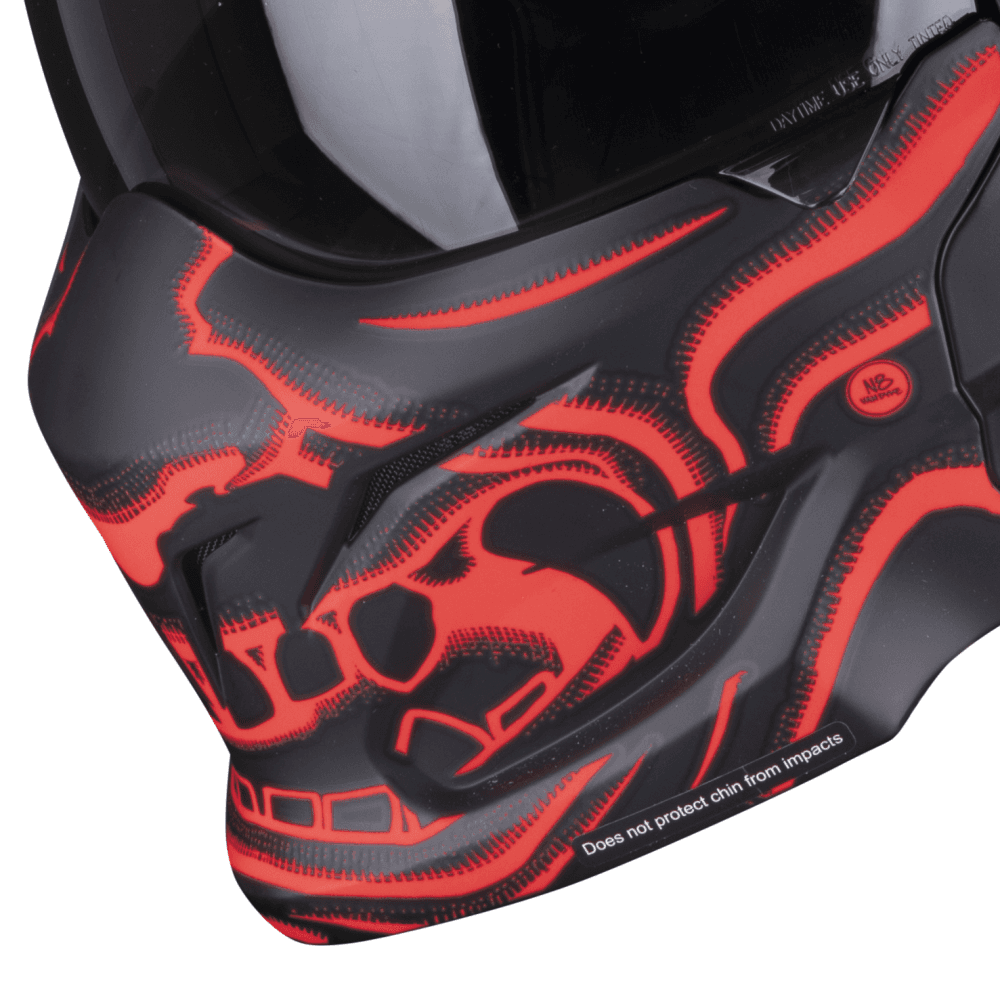 Přední maska SCORPION EXO-COMBAT EVO SAMURAI černo/červená