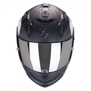 Moto přilba SCORPION EXO-1400 AIR SYLEX matná černo/stříbrno/červená 2