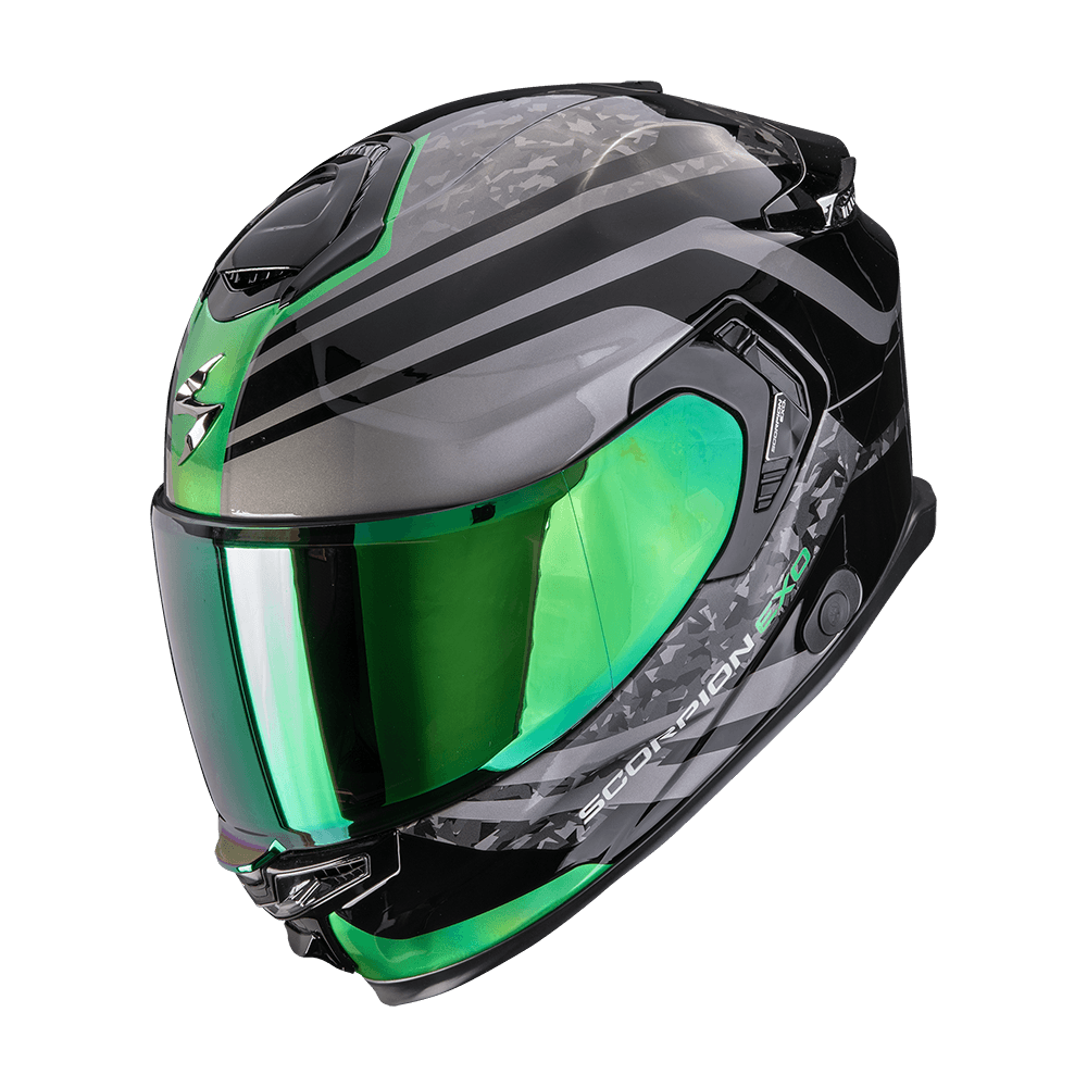 Moto přilba SCORPION EXO-GT SP AIR ARTEN černo/zelená