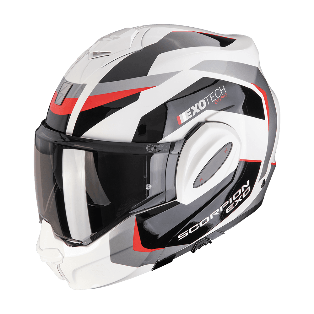 Moto přilba SCORPION EXO-TECH EVO PRO ACUTI šedo/černo/červená