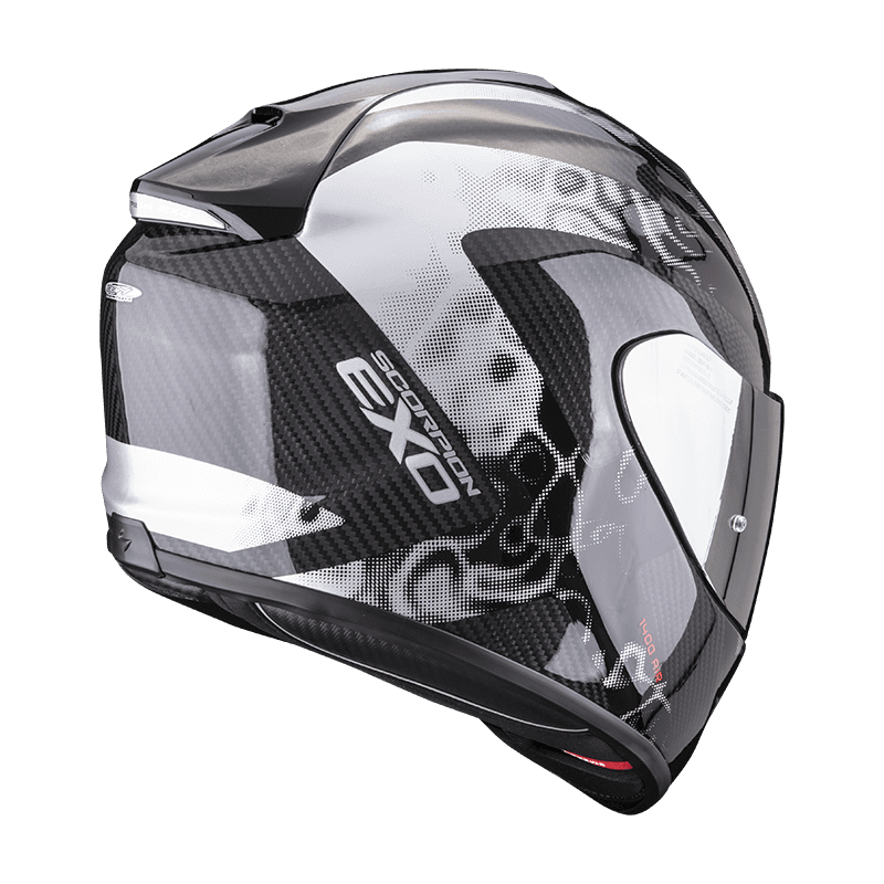 Moto přilba SCORPION EXO-1400 CARBON AIR ARANEA černo/bílá