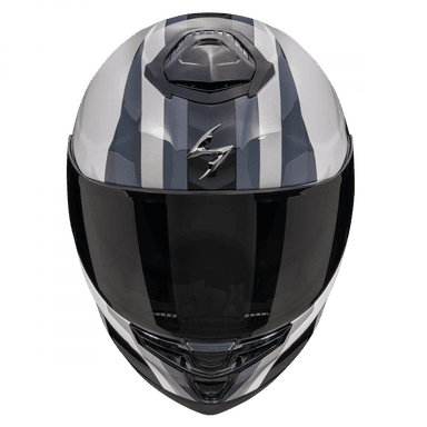 Moto přilba SCORPION EXO-GT SP AIR TOURADVEN perleťově bílo/stříbrná 2