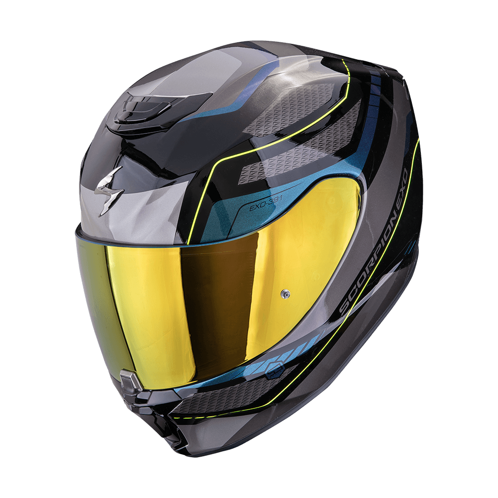 Moto přilba SCORPION EXO-391 LEO černo/modrá