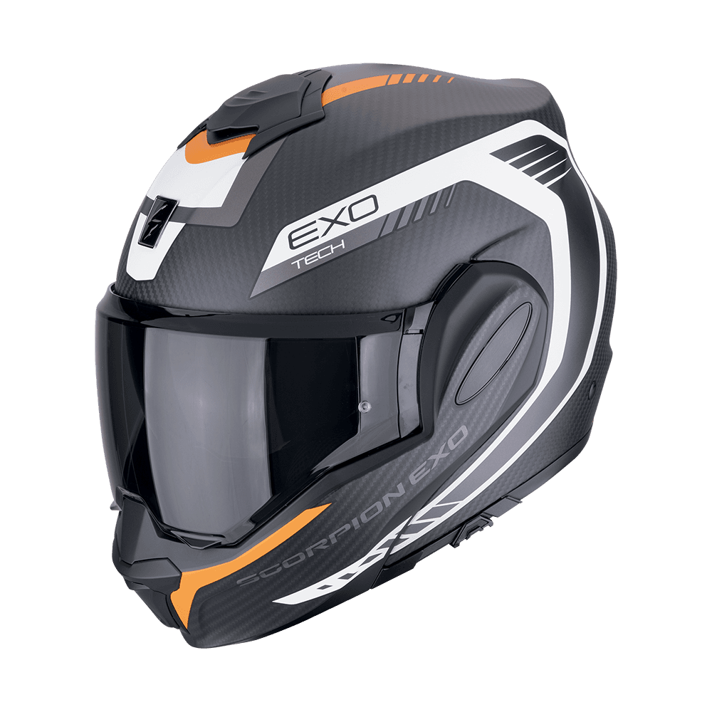 Moto přilba SCORPION EXO-TECH EVO CARBON COSY matná černo/oranžová