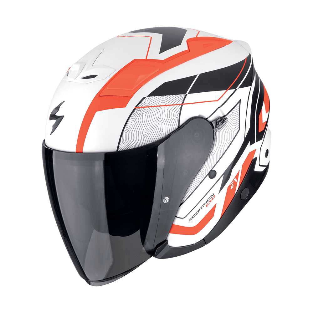 Moto přilba SCORPION EXO-Z1 VUE matná bílo/červeno/černá