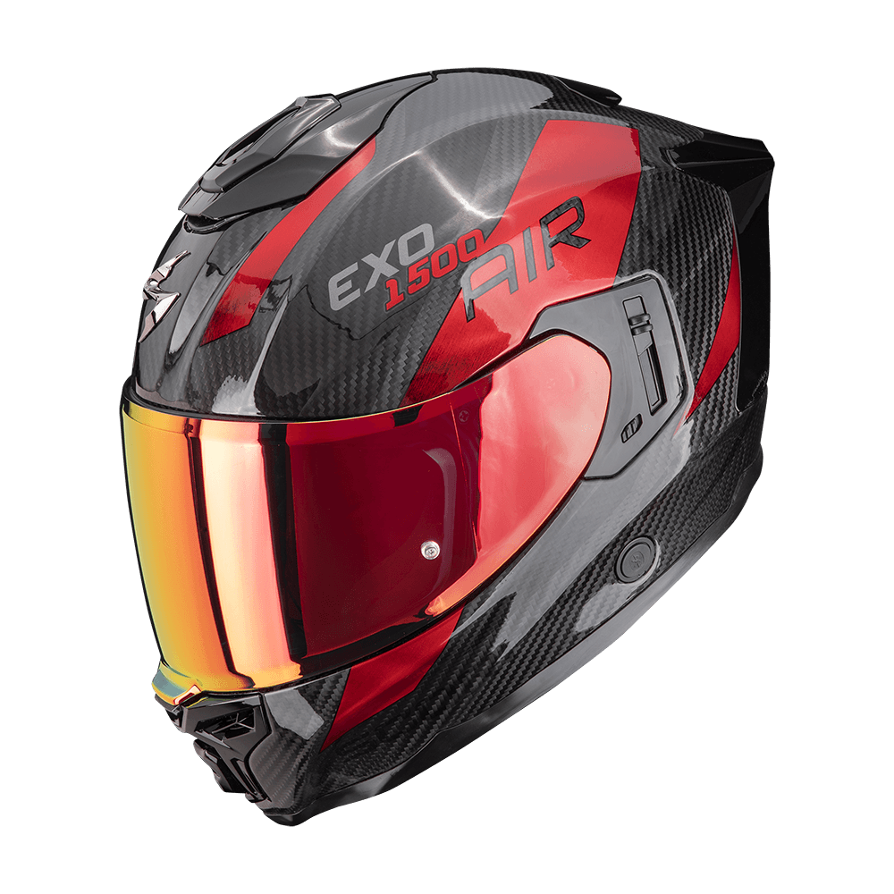 Moto přilba SCORPION EXO-1500 CARBON AIR PLATTED černo/červená