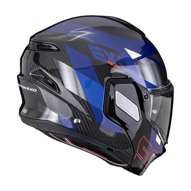 Moto přilba SCORPION EXO-TECH II CARBON DRIFT černo/stříbrno/modrá 2