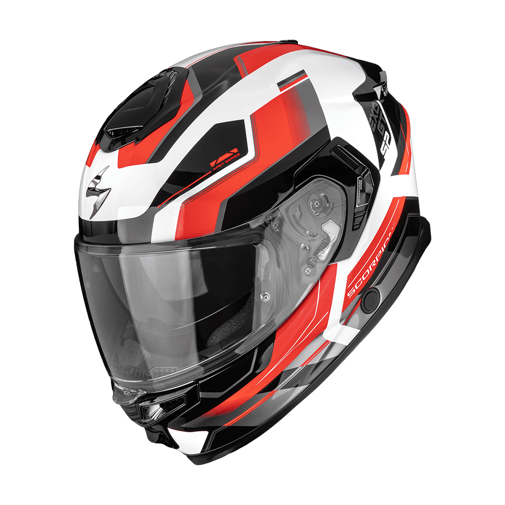 Moto přilba SCORPION EXO-GT SP CARBON AIR ARKON bílo/červená