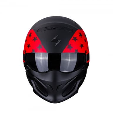Moto přilba SCORPION EXO-COMBAT ROOKIE matná černo/červená 2