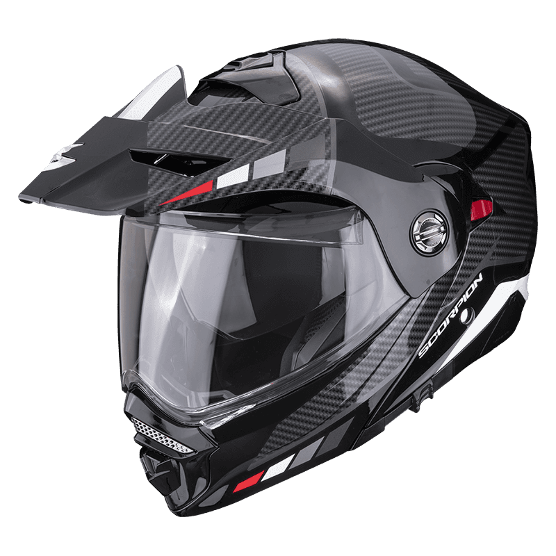Moto přilba SCORPION ADX-2 CAMINO černo/stříbrno/červená - S PINLOCKEM