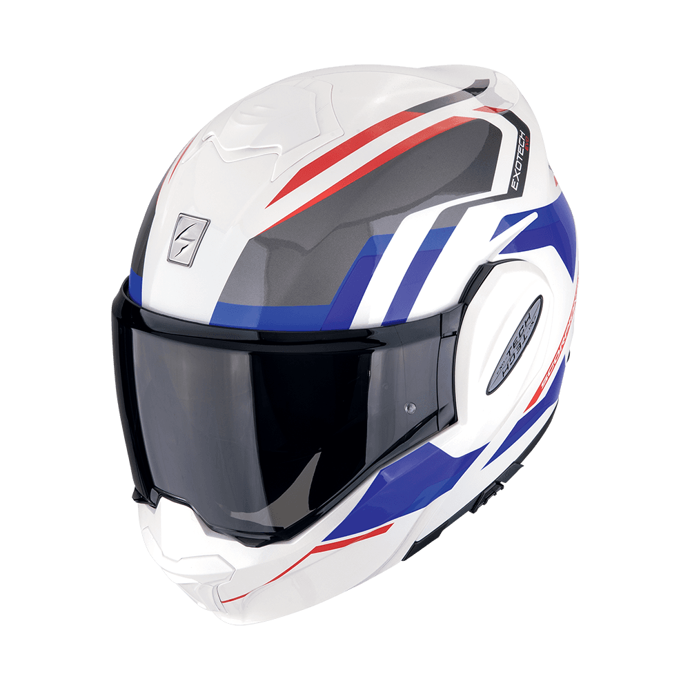 Moto přilba SCORPION EXO-TECH EVO FURIO bílo/červeno/modrá