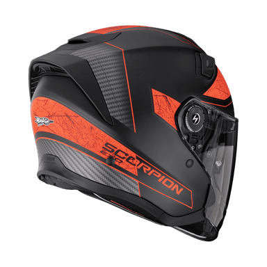 Moto přilba SCORPION EXO-GT JET CARBON CREST matná černo/červená 2