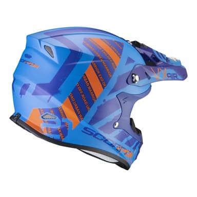 Moto přilba SCORPION VX-21 AIR URBA matná modro/oranžová 3
