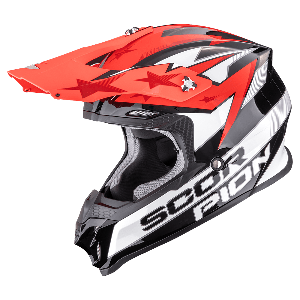 Moto přilba SCORPION VX-16 EVO AIR PATRIOT černo/bílo/červená