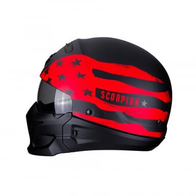 Moto přilba SCORPION EXO-COMBAT ROOKIE matná černo/červená 4