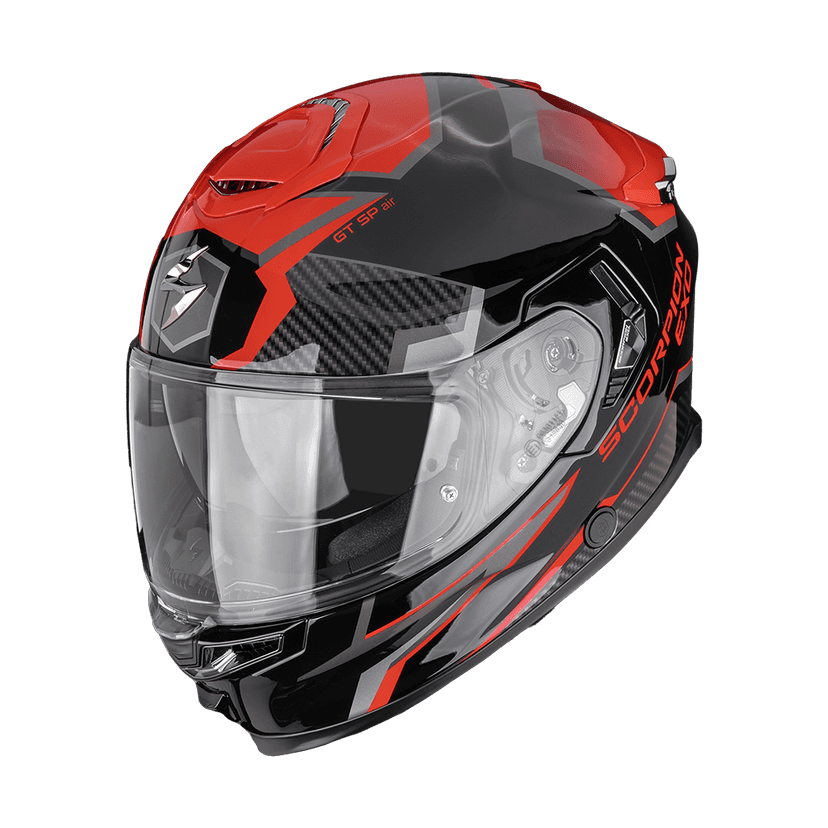 Moto přilba SCORPION EXO-GT SP CARBON AIR ATLAS černo/červená