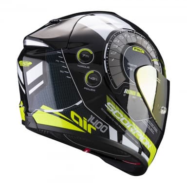 Moto přilba SCORPION EXO-1400 AIR TORQUE neonově žlutá 3