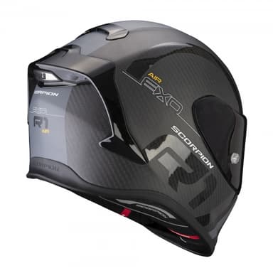 Moto přilba SCORPION EXO-R1 CARBON AIR MG matná černo/stříbrná 3