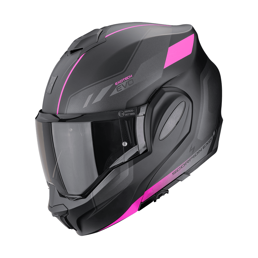 Moto přilba SCORPION EXO-TECH EVO SOCIUS matná černo/růžová