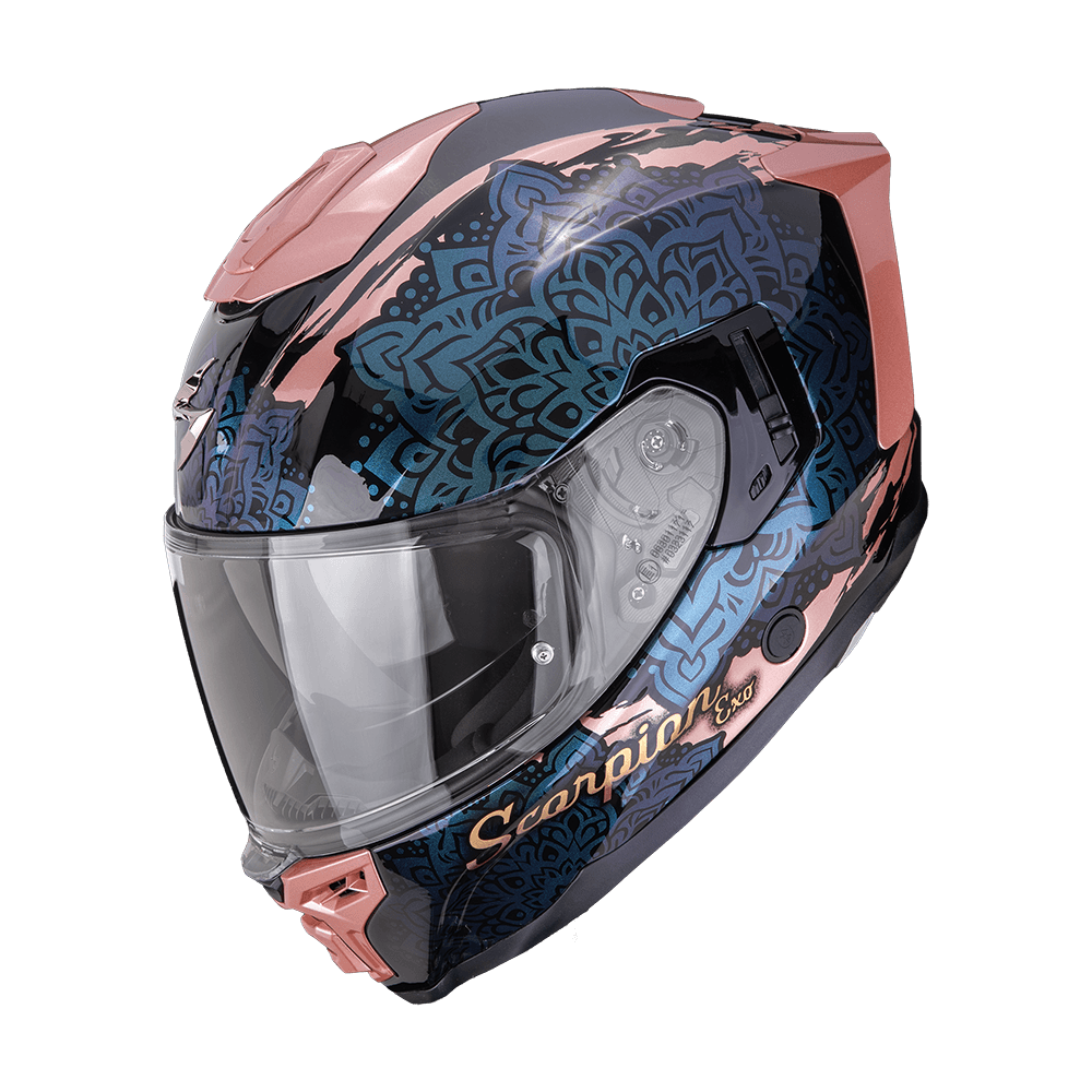 Moto přilba SCORPION EXO-1500 AIR VORTEX černo/růžový chameleon