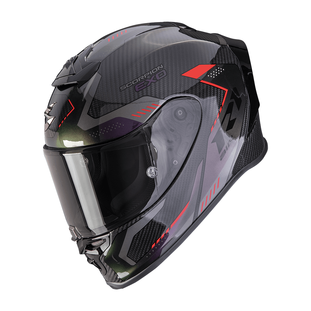Moto přilba SCORPION EXO-R1 EVO CARBON AIR PROPEL černý chameleon