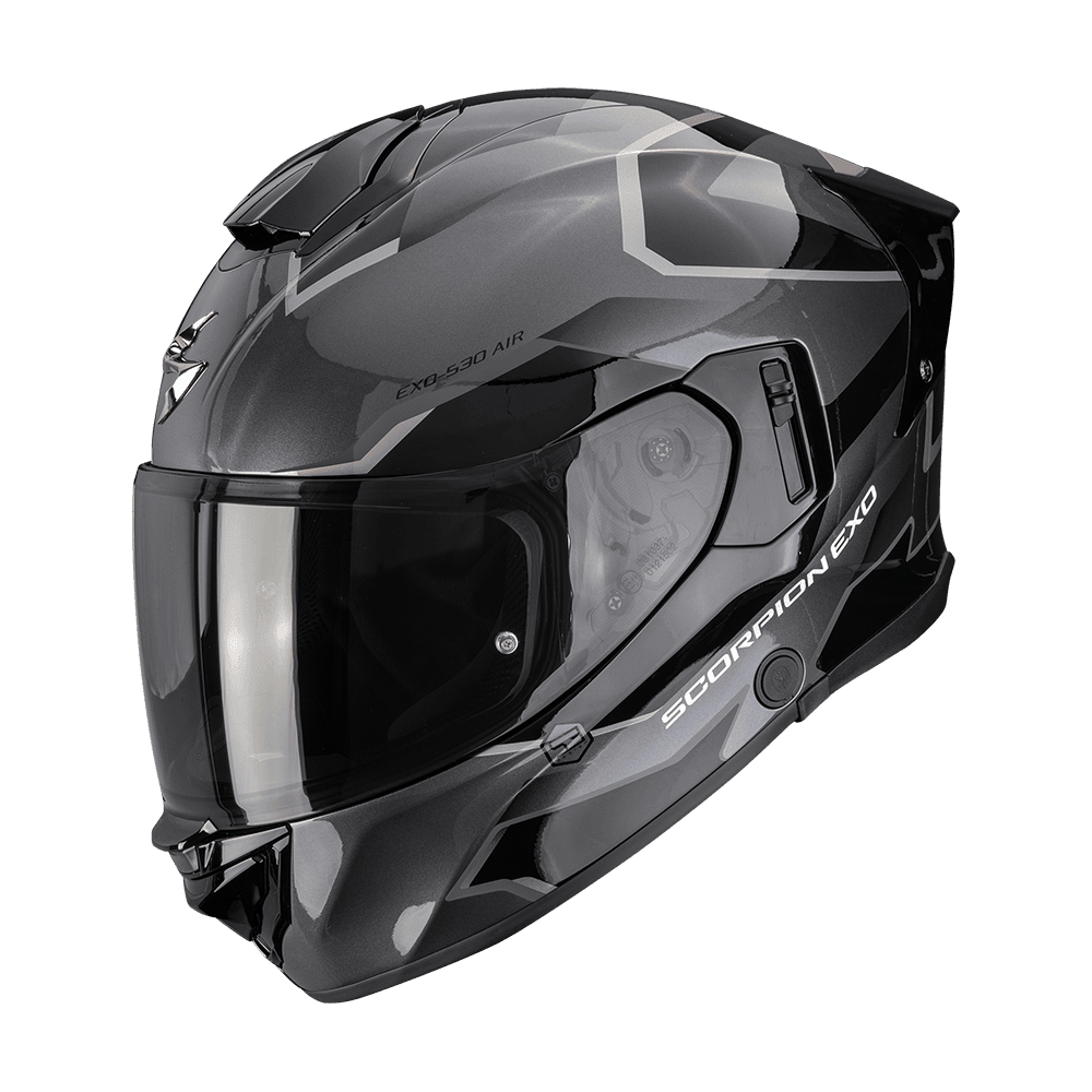 Moto přilba SCORPION EXO-530 AIR CLIP stříbrno/černá