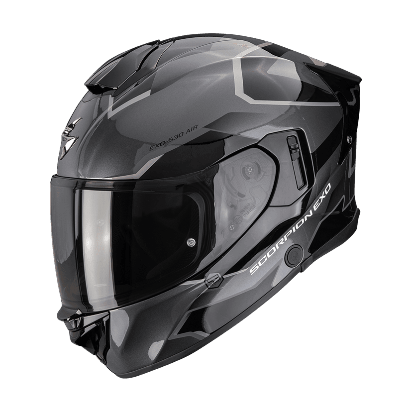 Moto přilba SCORPION EXO-530 AIR CLIP stříbrno/černá