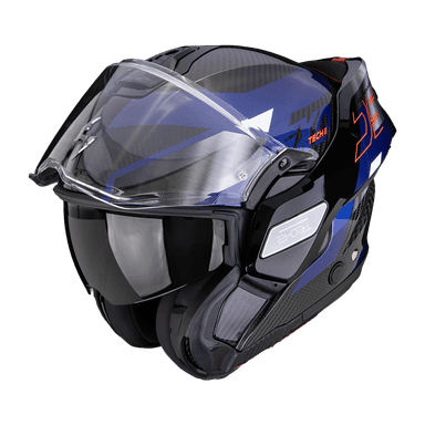 Moto přilba SCORPION EXO-TECH II CARBON DRIFT černo/stříbrno/modrá 3