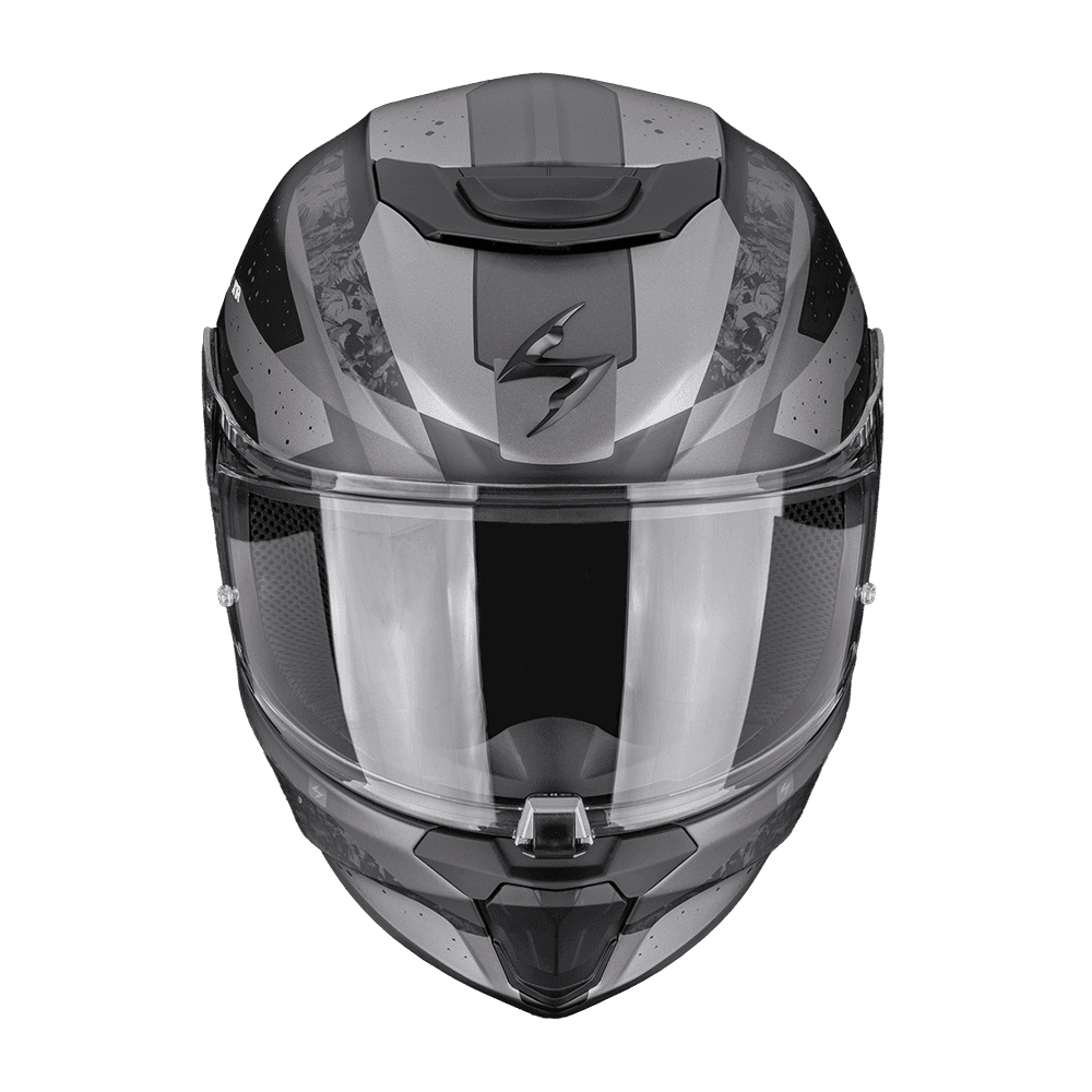Dětská moto přilba SCORPION EXO-JNR AIR TAKO matná černo/stříbrná