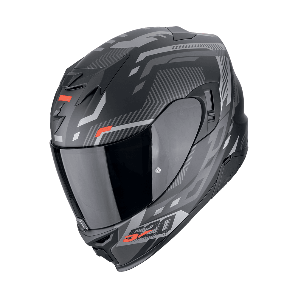 Moto přilba SCORPION EXO-520 EVO AIR RANKA matná černo/stříbrno/červená