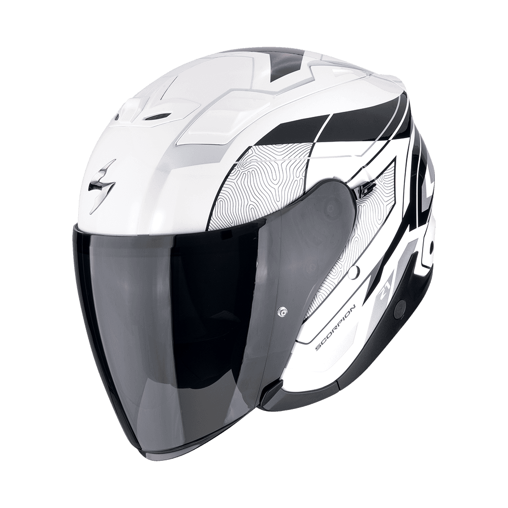 Moto přilba SCORPION EXO-Z1 VUE bílo/černo/stříbrná
