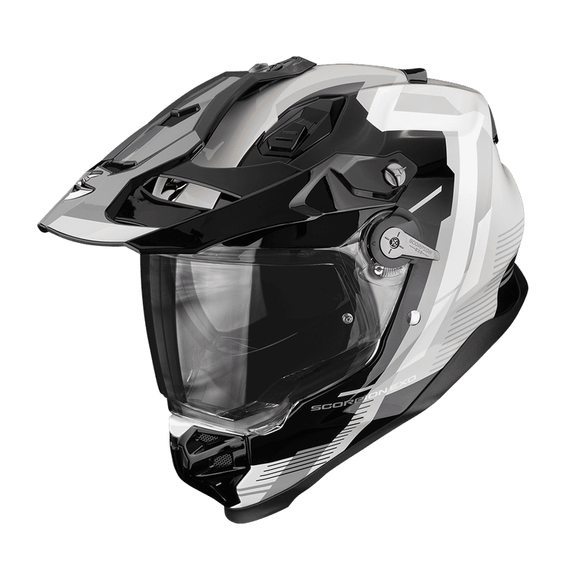 Moto přilba SCORPION ADF-9000 AIR PATROL černo/stříbrná