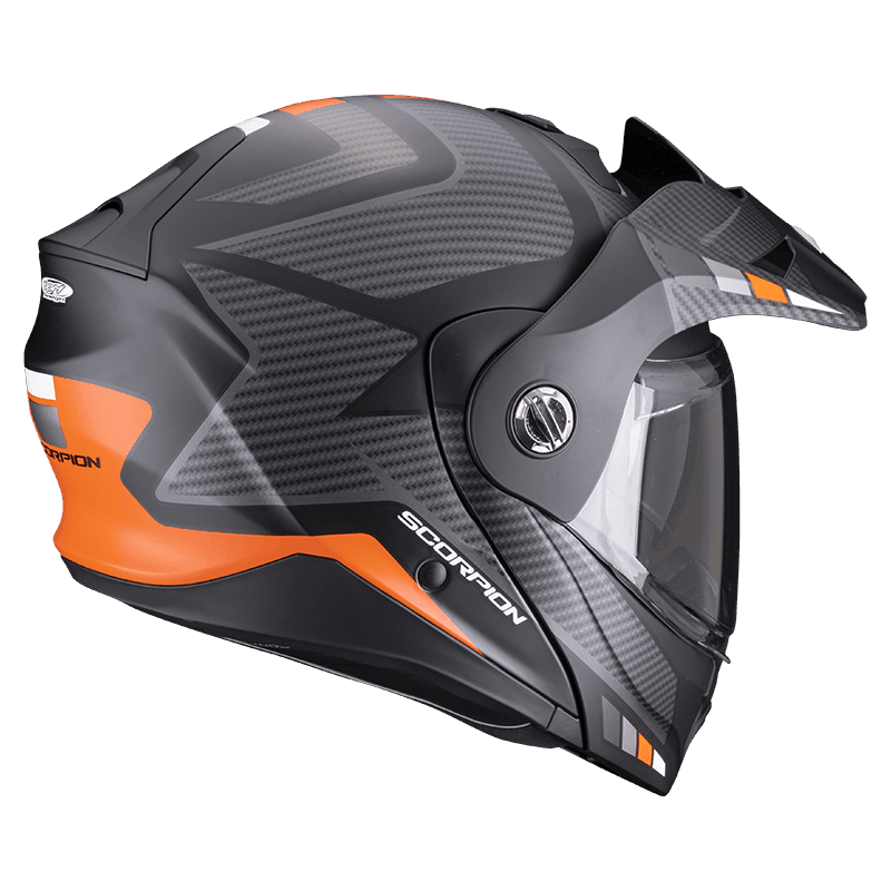 Moto přilba SCORPION ADX-2 CAMINO matná černo/stříbrno/oranžová - S PINLOCKEM