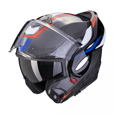 Moto přilba SCORPION EXO-TECH EVO CARBON ROVER černo/červeno/modrá 4