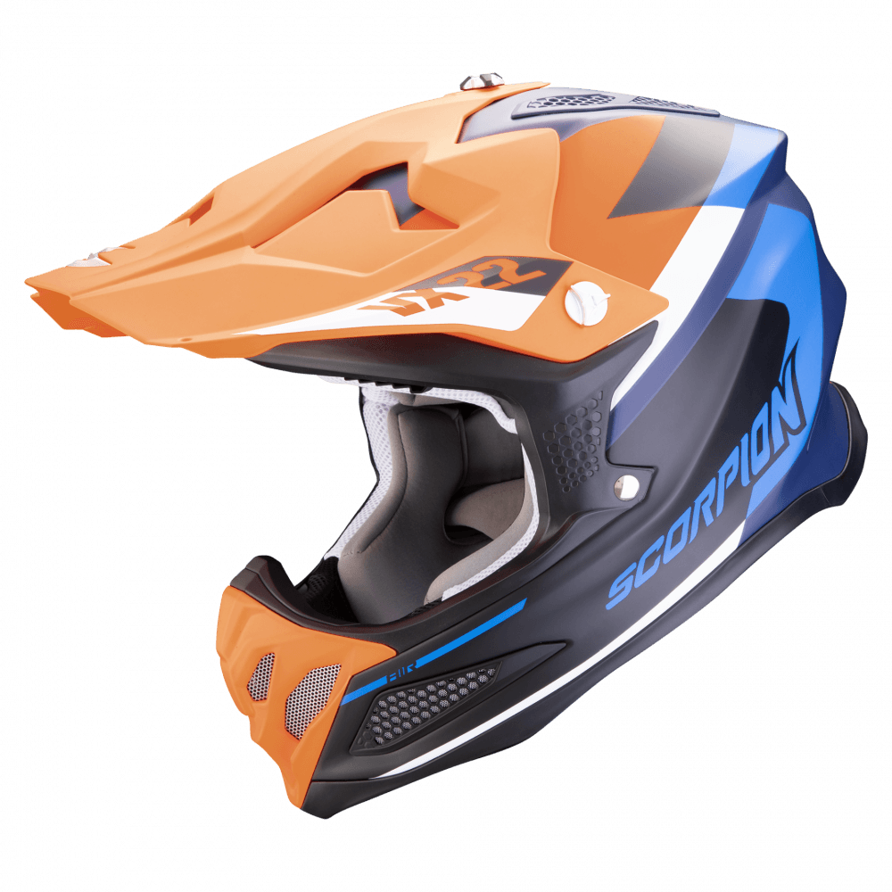 Moto přilba SCORPION VX-22 AIR BETA matná modro/oranžová